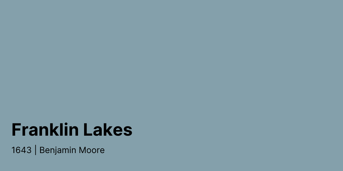 Benjamin Moore Franklin Lakes 1643 Paint Color | PaintPlan