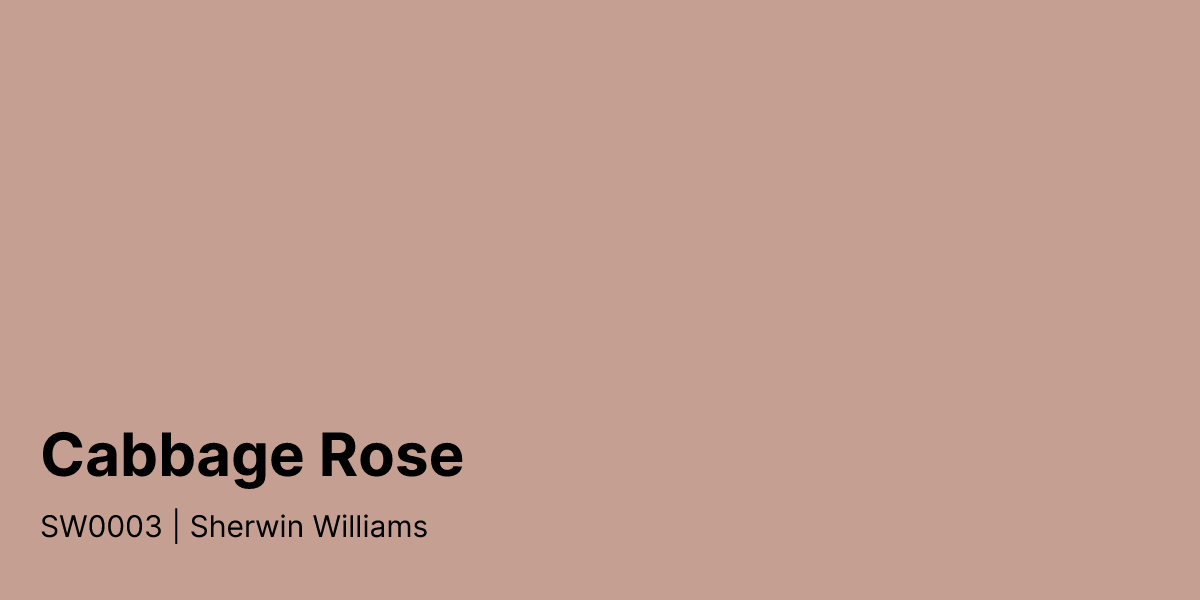 Sherwin Williams Cabbage Rose SW0003 Paint Color | PaintPlan