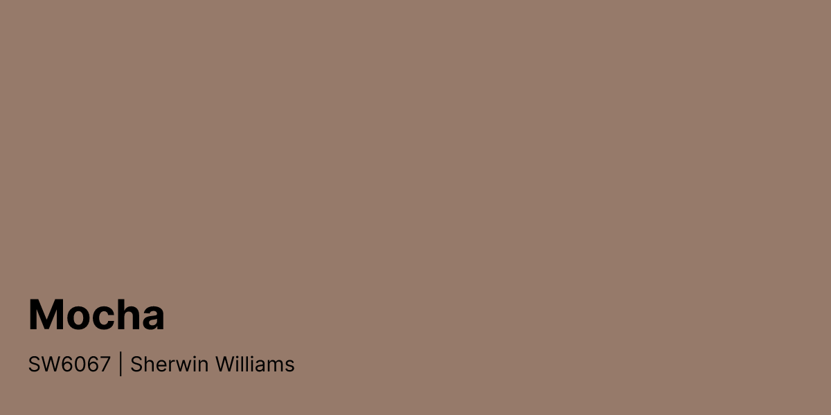 Sherwin Williams Mocha SW6067 Paint Color | PaintPlan